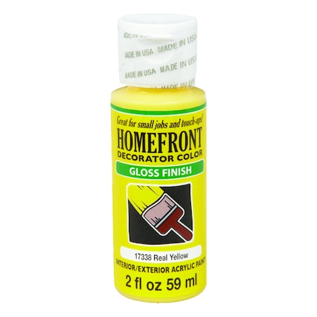 Homefront Homefront Gloss Real Yellow Hobby Paint 2 oz 17338